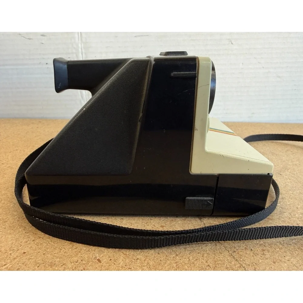 Vintage Polaroid One Step Land Camera Rainbow‎ Stripe SX-70 w/ Strap